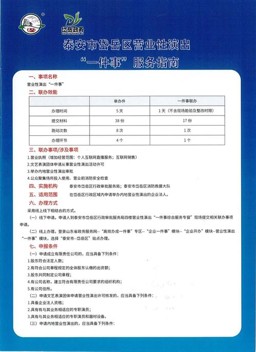 少跑腿快办演 泰安市岱岳区营业性演出 "一件事" 改革落地